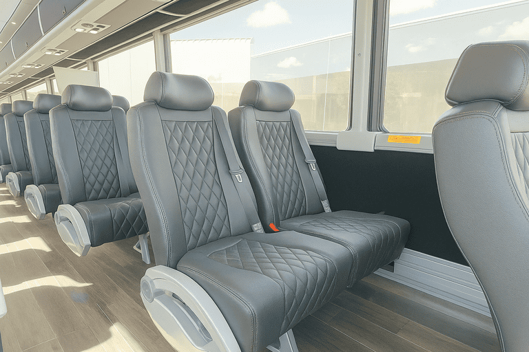 interior of Ormond Beach Charter Bus charter bus